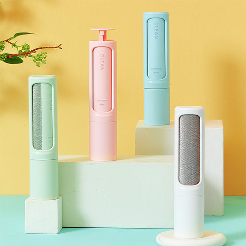 Paws & Palz 2-1 Reusable Pet Hair Remover Brush Lint Roller Portable Effective Self Cleaning Tool for Cat Dog Fur Hair Dust Removal Brush