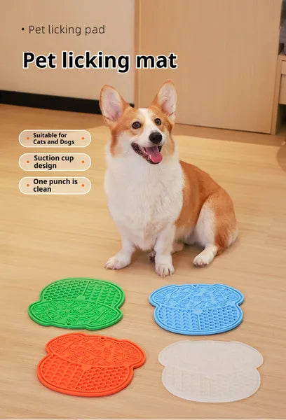 Paws & Palz Lick Mat For Dogs And Cats Dog Slow Feeder Mat With Strong Suction