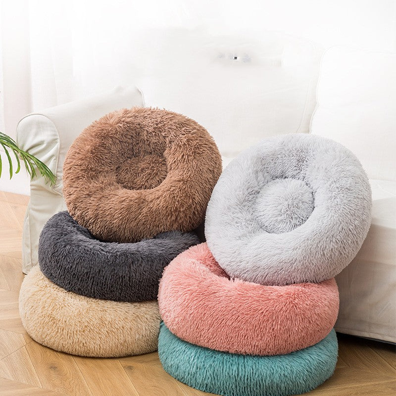 Paws & Palz Plush Warm Donut Dog Bed