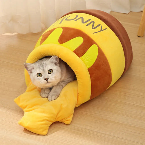Paws & Palz Adorable Honey Jar Theme Cat Bed