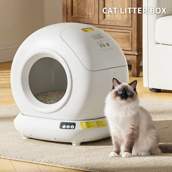 Paws & Palz Automatic Cat Litter Box, 78L Fully Enclosed APP Connected Smart Self-Cleaning Litter Box