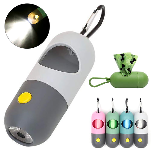Paws & Palz Led Light Pet Waste Bag Dispenser For Dogs Cats Dog Poop Scooper Bags Waste Bags Holder Dispensers Pet Clean Accessories