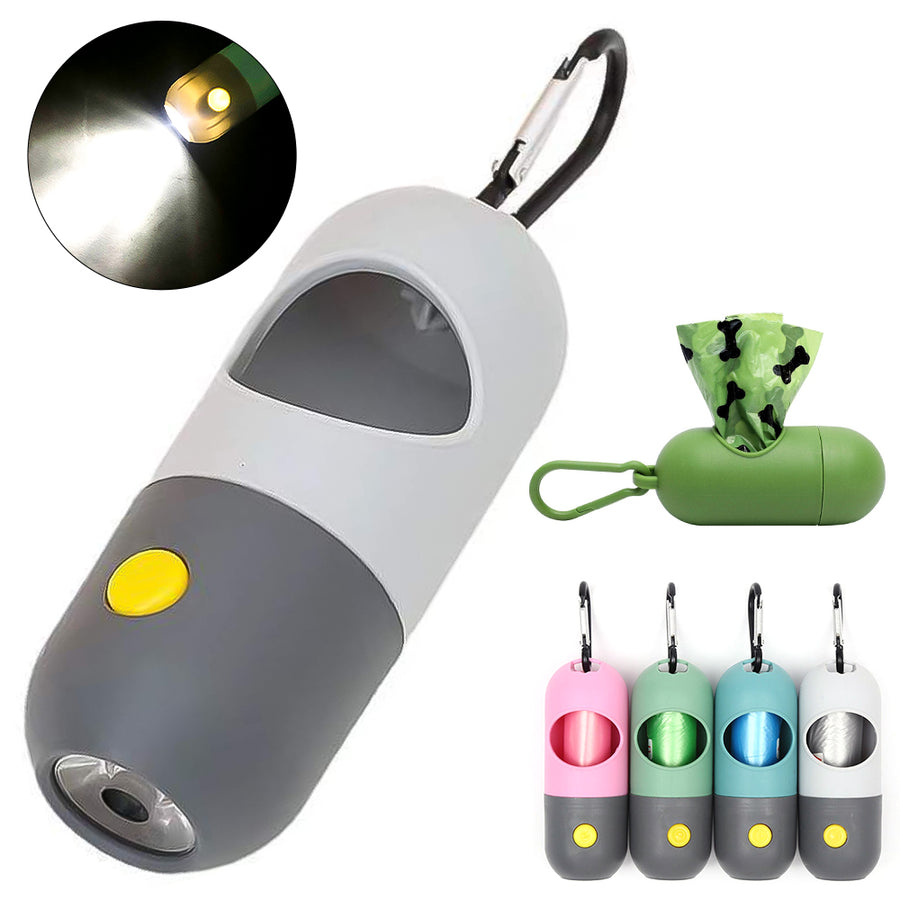 Paws & Palz Led Light Pet Waste Bag Dispenser For Dogs Cats Dog Poop Scooper Bags Waste Bags Holder Dispensers Pet Clean Accessories
